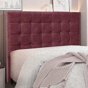 Cabeceira Decorativa Casal 1,40M Tropea Veludo Vinho G63 - Gran Belo