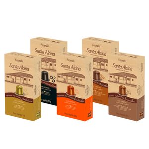 Kit Degustação Fazenda Santa Alcina com 50 cápsulas - Compatíveis Nespresso®*