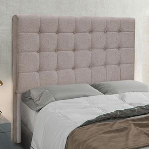 Cabeceira Decorativa Queen Size 1,60M Tropea Linho Areia G63 - Gran Belo