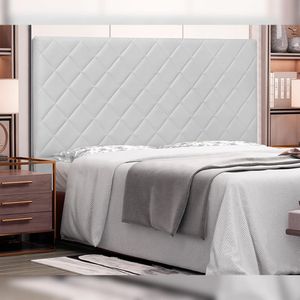 Cabeceira Decorativa King Size 1,95M Baelon Pu Branco G63 - Gran Belo
