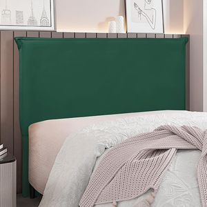 Cabeceira Decorativa Casal 1,40M Trento Veludo Verde Floresta G63 - Gran Belo