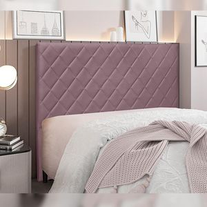 Cabeceira Decorativa King Size 1,95M Baelon Veludo Uva G63 - Gran Belo
