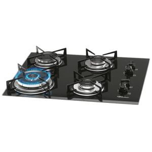 Cooktop 4 Bocas Fischer Tripla Chama Vidro Preto Bivolt 9788