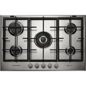 Cooktop 5 Bocas Brastemp Gourmand com Duplachama e Trempe com Ferro Fundido Inox BDK75DR 220V