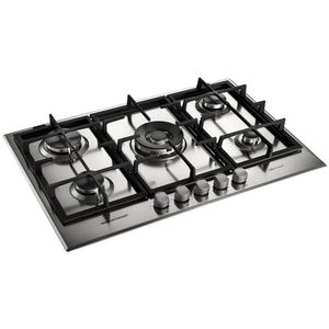 Cooktop 5 Bocas Brastemp Gourmand com Duplachama e Trempe com Ferro Fundido Inox BDK75DR 220V