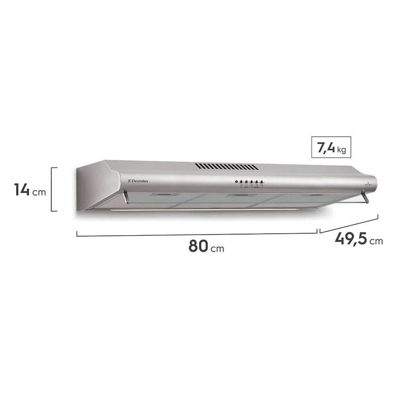 Depurador Electrolux Inox 80cm