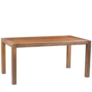 Mesa Sala de Jantar Cozinha Dumai 160cm Madeira Maciça Walnut Escovado G54 - Gran Belo