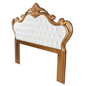 Cabeceira Decorativa Módena Queen Size Bege/Dourada G71 - Gran Belo