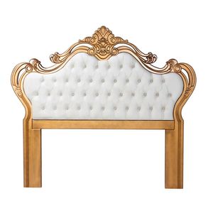 Cabeceira Decorativa Módena Queen Size Bege/Dourada G71 - Gran Belo