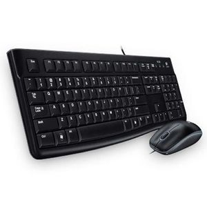 Teclado e Mouse com Fio Logitech MK120 Preto