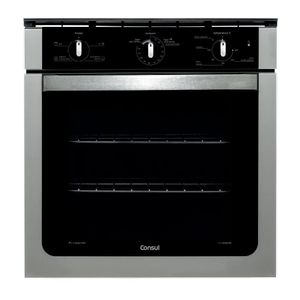 Forno de Embutir Elétrico Consul 84L com Grill e Timer Autodesligamento Alta Capacidade Prata COB84AR 220V
