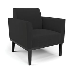 Poltrona Decorativa Isabella Pés Fixo em Madeira Preto Veludo Preto G19 - Gran Belo