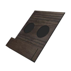 Kit 07 Esteiras Bandejas Com Suporte Para Copos e Controle Para Sofá MDF Tabaco G20 - Gran Belo