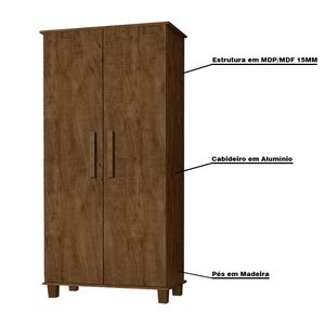 Armário Organizador 2 Portas Nicolau Malbec G37 - Gran Belo