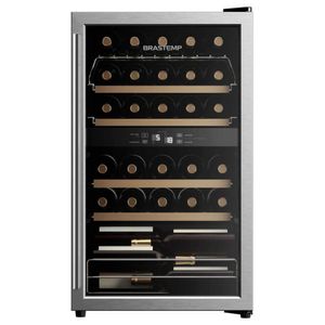 Adega Climatizada Brastemp Dual Zone 33 Garrafas Inox BZB33BE