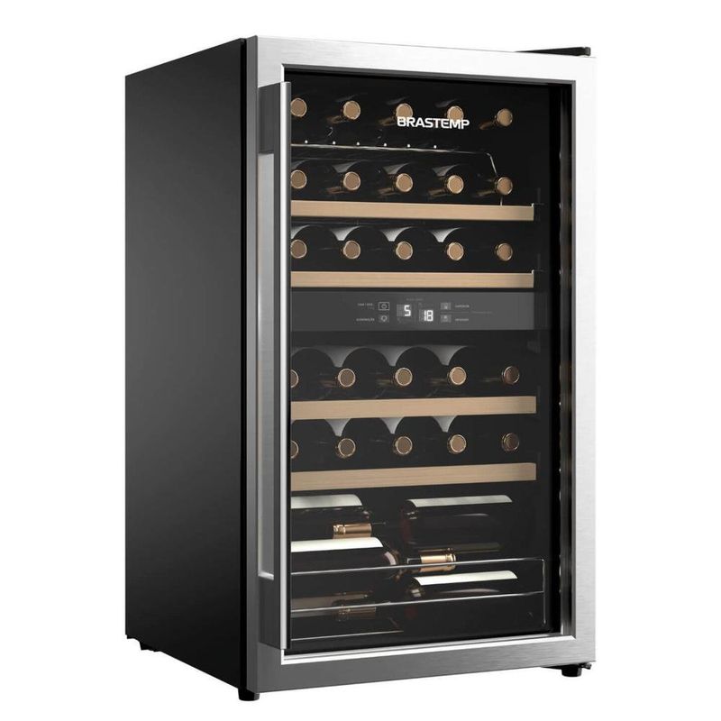 Adega Climatizada Brastemp Dual Zone 33 Garrafas Inox