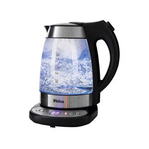 Chaleira Elétrica Philco Glass Jarra de Vidro Preto 1,7L PCHD
