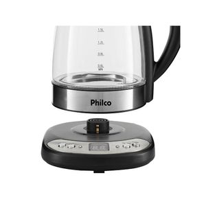 Chaleira Elétrica Philco Glass Jarra de Vidro Preto 1,7L PCHD