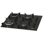 Cooktop 4 Bocas Fischer Fit Line Tripla Chama Preto