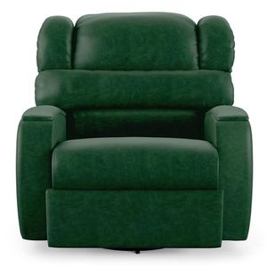 Poltrona do Papai Sala de Cinema Reclinável Kylie Glider Manual Giratória PU Verde Musgo G23