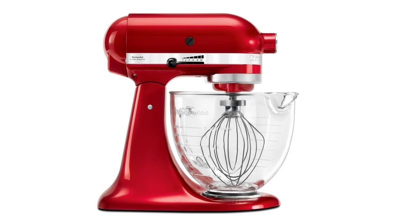 Kitchenaid  batedeira planetária artisan tigela de vidro 127v candy apple  kitchenaid