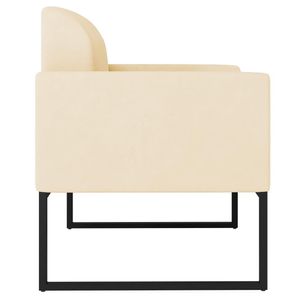 Kit 2 Poltronas Decorativas Isabella Base Industrial Suede Bege/Preto G19