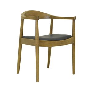 Cadeira Decorativa Sala de Jantar Columbia PU Madeira Rústica Bege G56 - Gran Belo