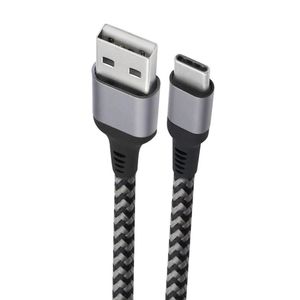 Cabo USB-C USB GEONAV 1,5m UCC02 Cinza