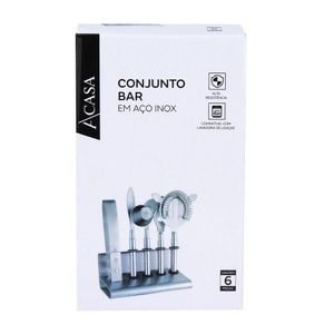 Kit para Drink Inox com 6 Peças - A\CASA