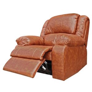 Poltrona do Papai Reclinável Elétrica Magnum PU Sintético Caramelo G23 - Gran Belo