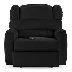 Poltrona do Papai Sala de Cinema Reclinável Kylie Controle Power Elétrico USB PU Preto G23