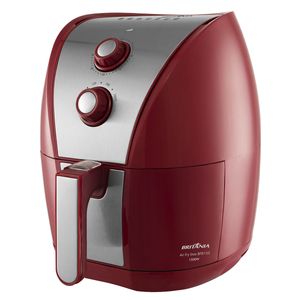 Air Fryer Britânia BRF11VI Inox Vermelha 4,4L 1500W