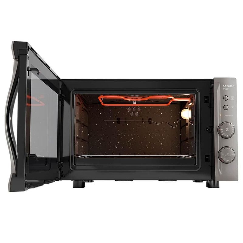 Forno-Eletrico-Vidro-Espelhado-44L