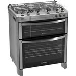 Fogão 5 Bocas Esmaltec Diamante Inox com 2 Fornos 220v