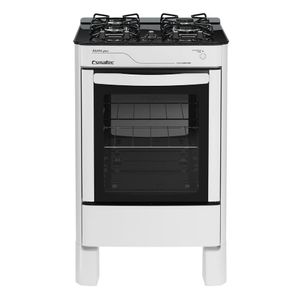 Fogão 4 Bocas Esmaltec Ágata Glass Branco Bivolt