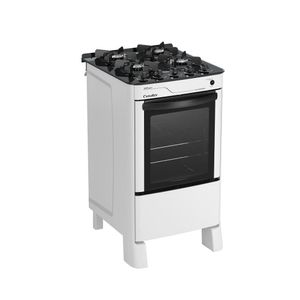 Fogão 4 Bocas Esmaltec Jade Glass Branco Bivolt