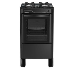 Fogão 4 Bocas Esmaltec Jade Glass Preto Bivolt