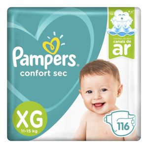 Fralda Descartável Pampers Confort Sec XG com 116 Unidades