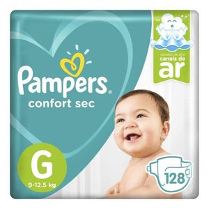 Fralda Descartável Pampers Confort Sec G com 128 Unidades