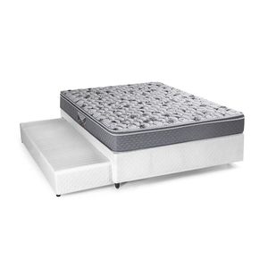 Bicama para Casal com Cama Auxiliar Herval Fort Black, Espuma, 54x138x188 cm