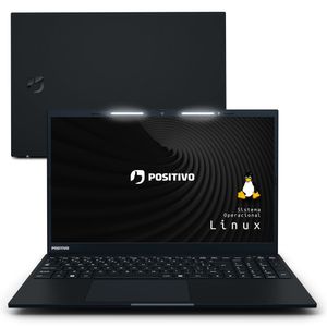 Notebook Positivo Vision R15 AMD® Ryzen 7-5700U Linux 8GB RAM 256GB SSD 15.6” Full HD Lumina Bar - Preto