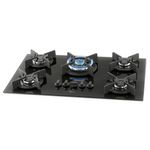 Cooktop Fischer Infinity 5 Bocas Vidro Preto Tripla Chama Bivolt