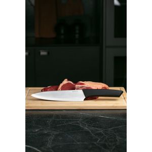 Faca Chef 8 Polegadas Aço Inoxidável e Polipropileno cor Preto Linha Versatile Brinox