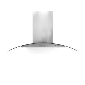 Coifa de Parede Mueller Vidro Curvo 90cm Inox CF1690G1