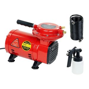 Compressor De Ar Direto 1/2Hp 370W 2,8Bar 40Psi 2,3Pcm Bivolt Com Pistola Worker