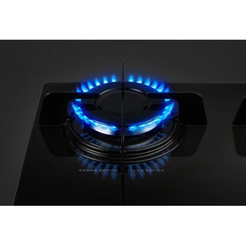 Cooktop Electrolux 4 Bocas a Gás Vidro Preto