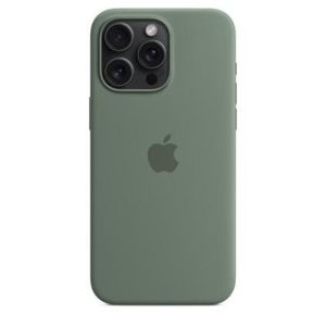 Capa com MagSafe para iPhone 15 Pro Max, Apple, Silicone, Verde-cipreste