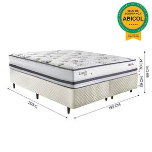 Cama Box King Molas Maxspring Herval Leeds, 69x193x203 cm