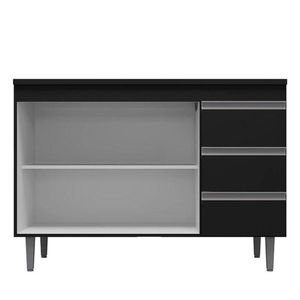 Balcão De Pia Andréia 100 Cm Preto - Ajl