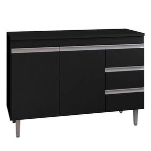 Balcão De Pia Andréia 100 Cm Preto - Ajl
